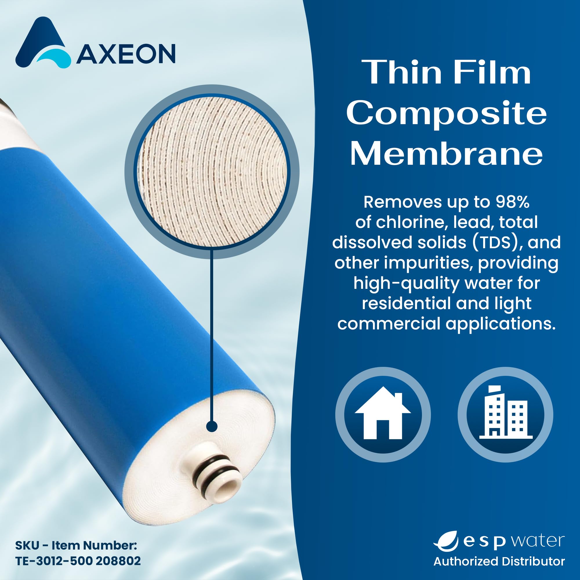 Prowater On 恩 500ml Amazon.com: Genuine Axeon TE-3012-500 RO Membrane 3